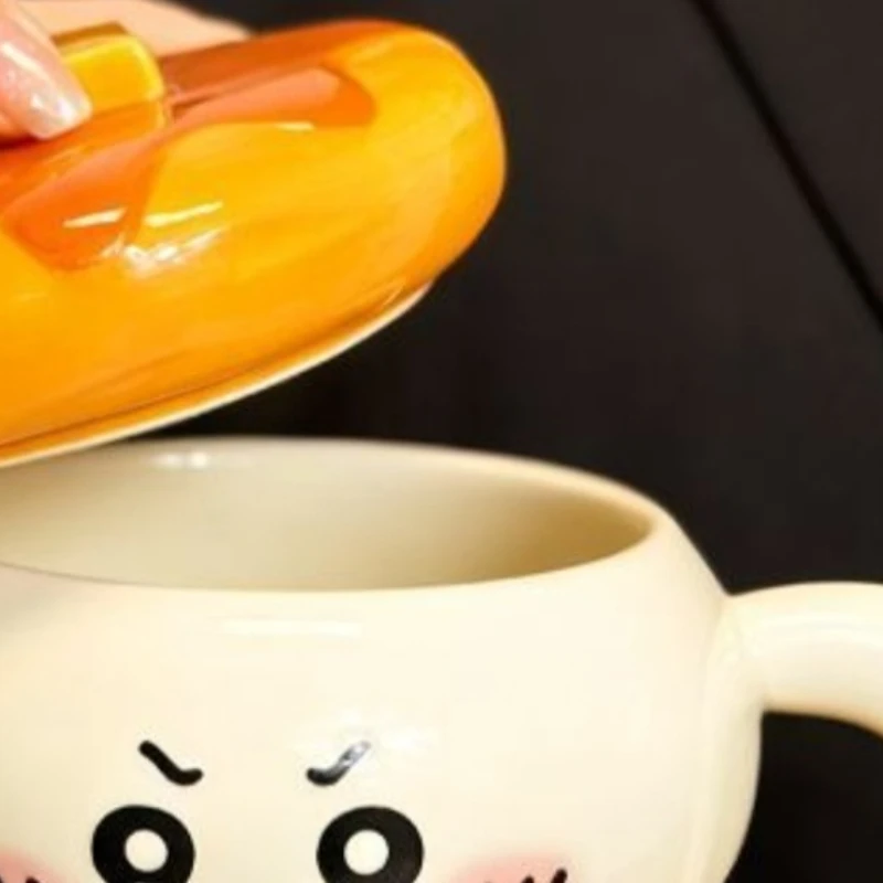Anime Cartoon Kawaii Chiikawa New Ceramic Mug with Lid Couple Household Use Birthday Gift Souvenirs Large Capacity Easy To Clean