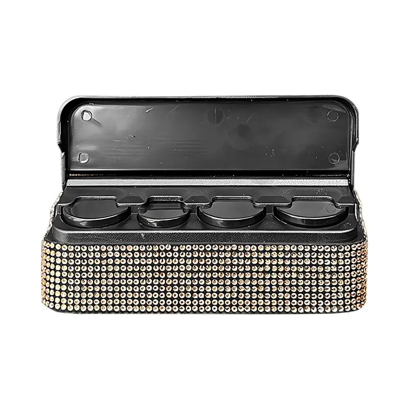 Car Change Organizer Fashionable Rhinestones Automotive Change Sorter Car Interior Accessories Portable Change Storage Container