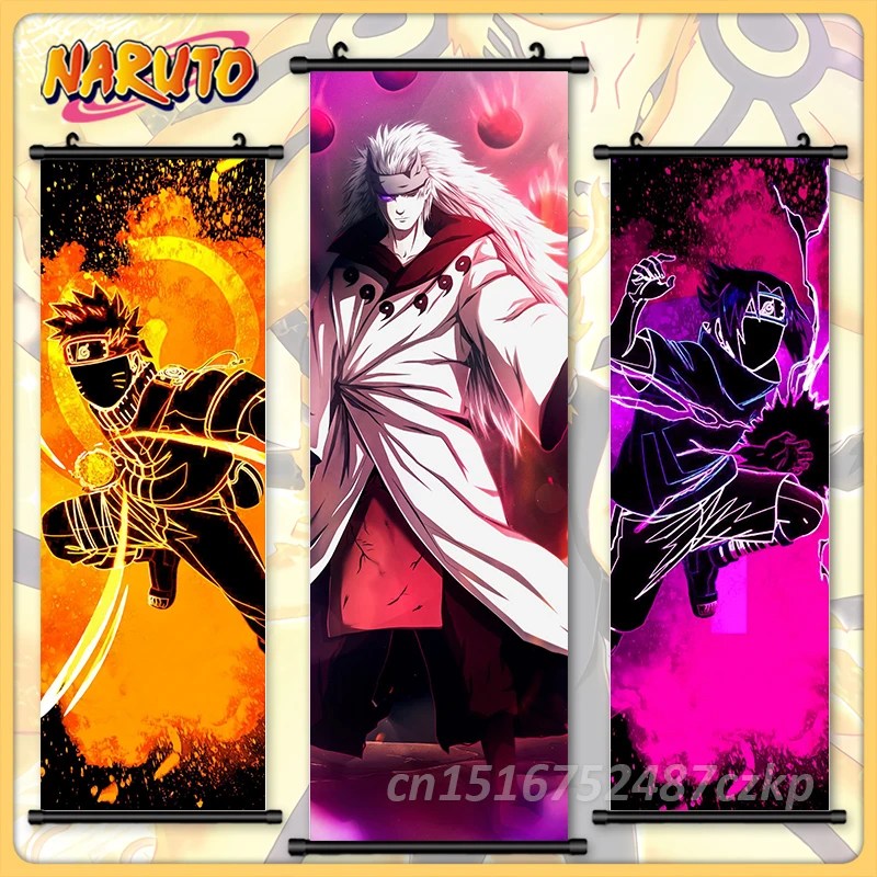 

Naruto Print Poster Senju Hashirama Wall Art Mural Uchiha Madara Pictures Painting Anime Canvas Hanging Scrolls Home Decoration