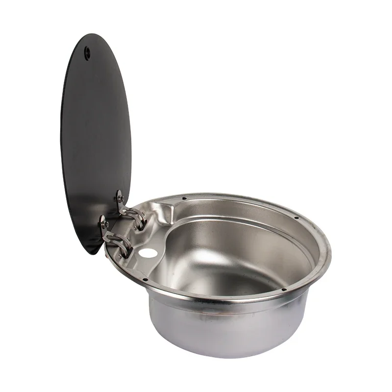 Vale la pena comprar fregadero redondo para acampar, accesorios de cocina para RV, grifo giratorio de acero inoxidable, fregadero de cocina para RV