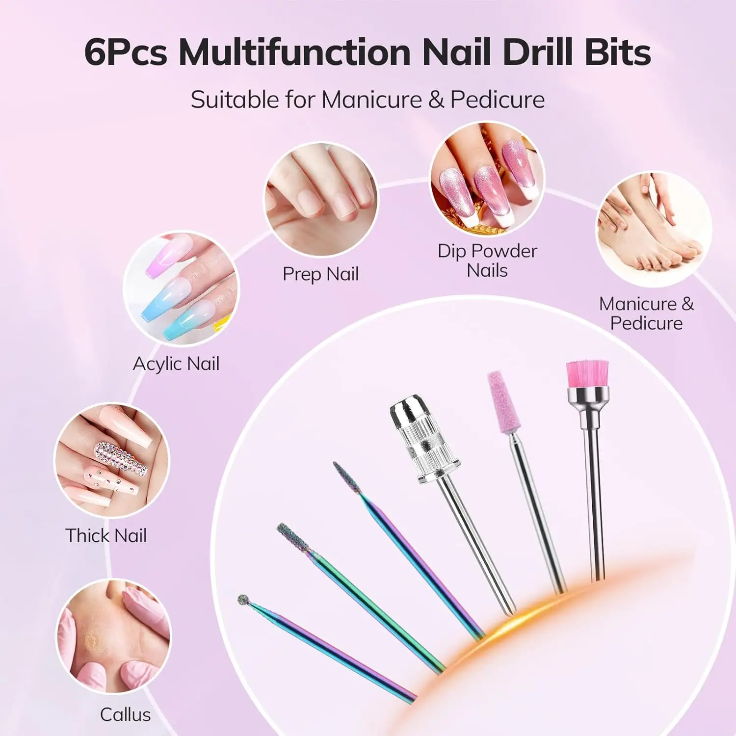 Perceuse à ongles sans fil 35000 tr/min, effet d'ongle électrique Rechargeable pour ongles en Gel acrylique, outils de polissage de manucure et pédicure