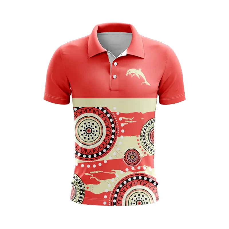 

2024 Dolphins Indigenous training Rugby POLO SHIRT JERSEY size S--5XL ( Print name and number )