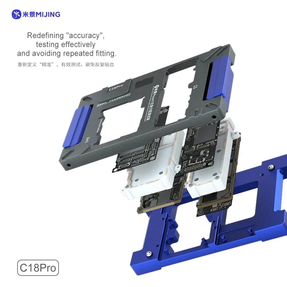 New MIJING C18 for iPhone 11 pro 11pro max motherboard function test fixture Double-layer motherboard function test repair tool