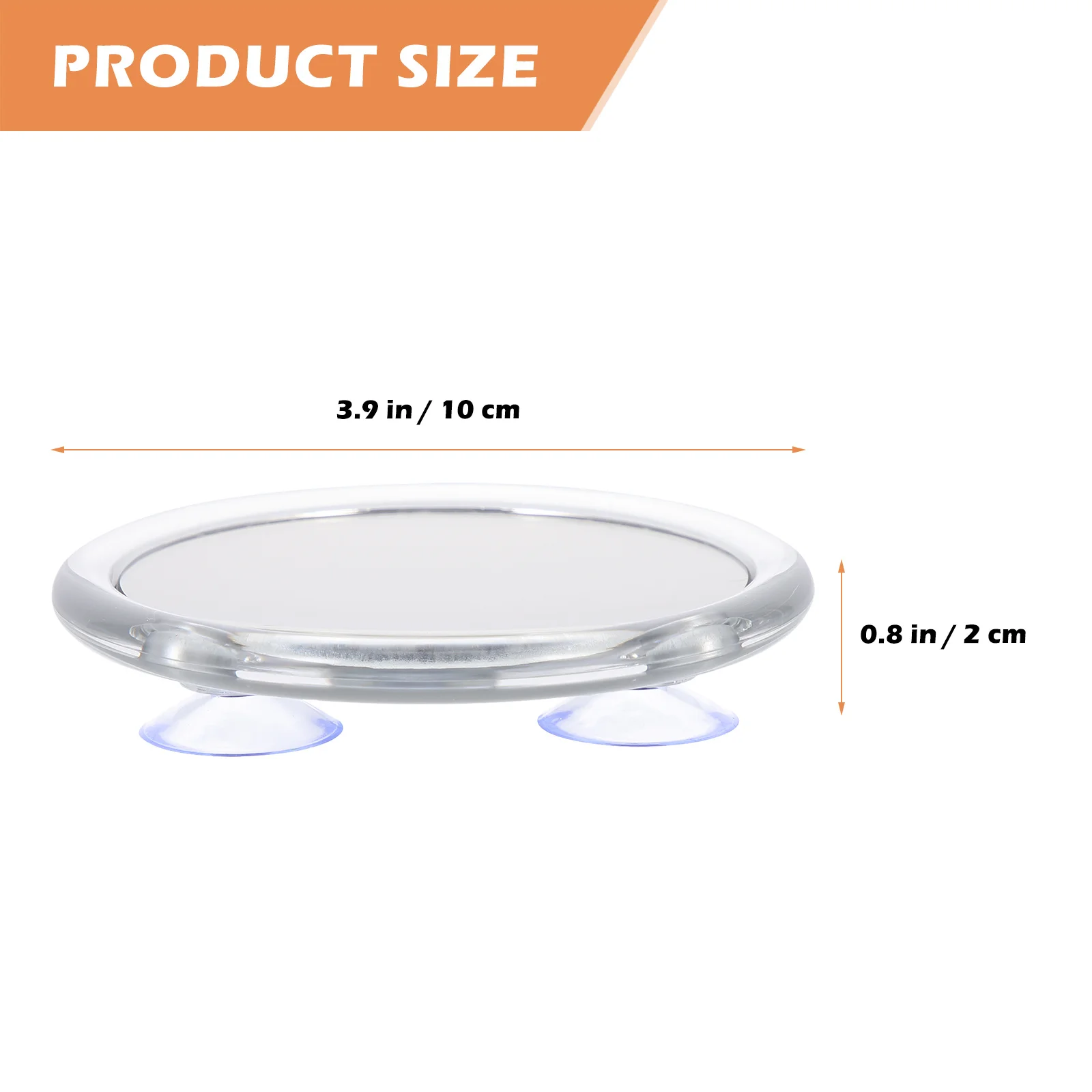 Lusterko do makijażu z powiększeniem 20x, okrągłe, z przyssawką, lusterko łazienkowe, przezroczyste, HD, łatwe w montażu, przenośne.