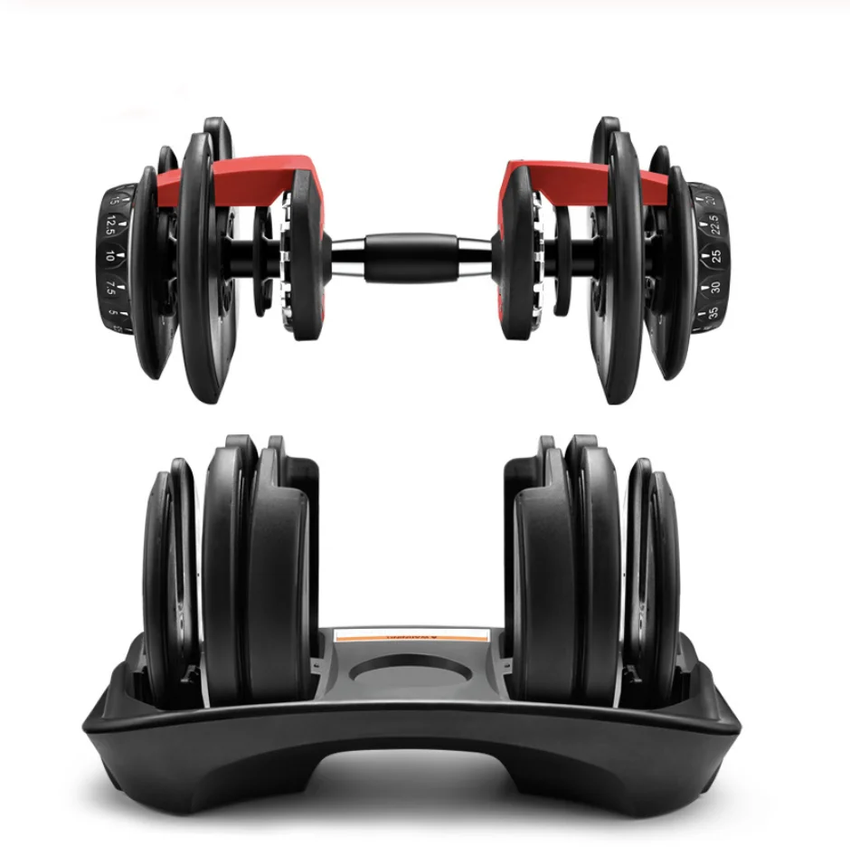 24KG Hot selling fitness equipment gym exercise body building weight Adjustable Dumbbell set