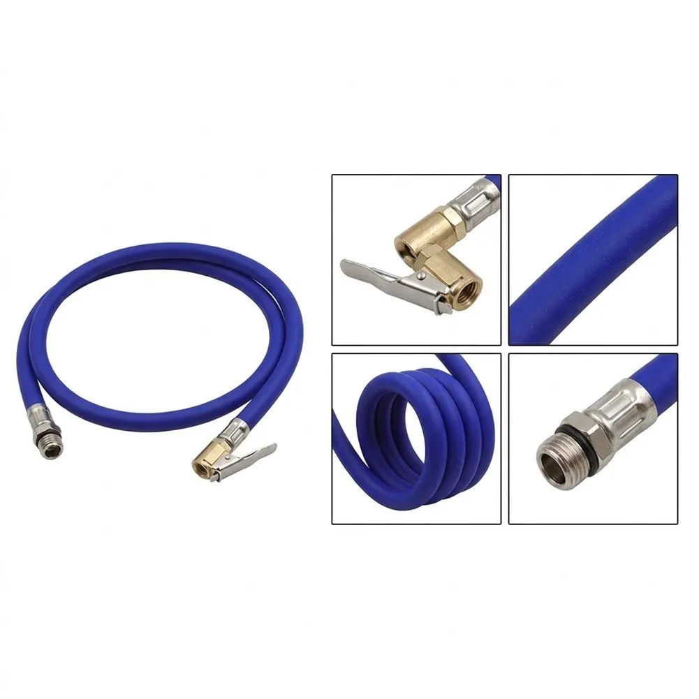 For Air Compressors Inflatable Tube 14.56Inch Anti-explosion Black Blue Inflatable Tube Car Tire Inflstor Hose