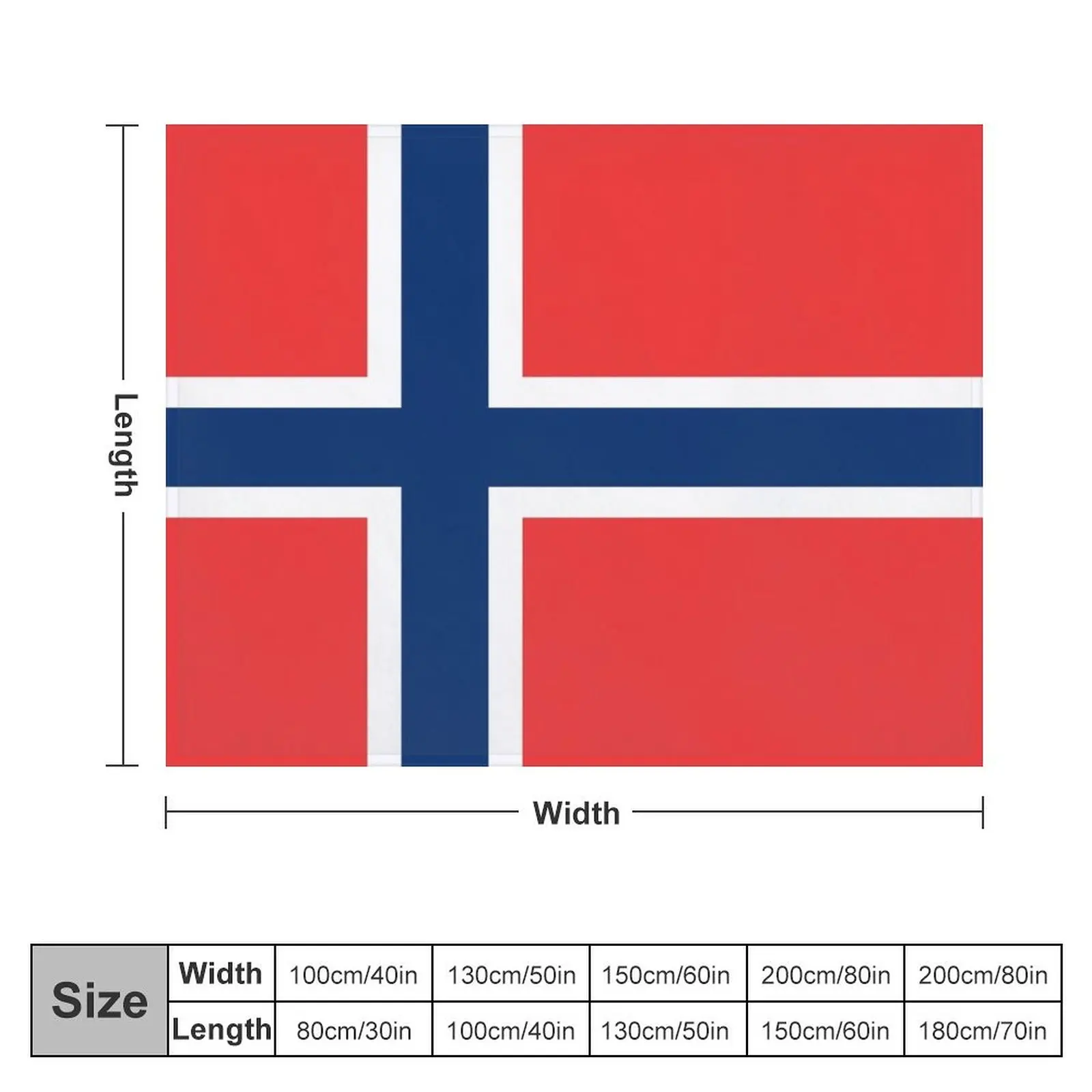 Norwegian Flag Throw Blanket Kid'S Quilt Plaid on the sofa Blankets