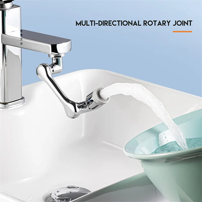 Rotatable Multifunctional Extension Faucet Aerator 1080 Degree Swivel Robotic Arm Water Filter Sink Water Tap Bubbler Sink Fit