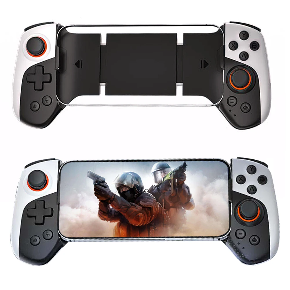 Cell Phone Gamepad Bluetooth-Compatible5.3 Macro Function Phone Game Controller for iPhone 15/14/13/iPad/iOS/Tablet/PC/Switch