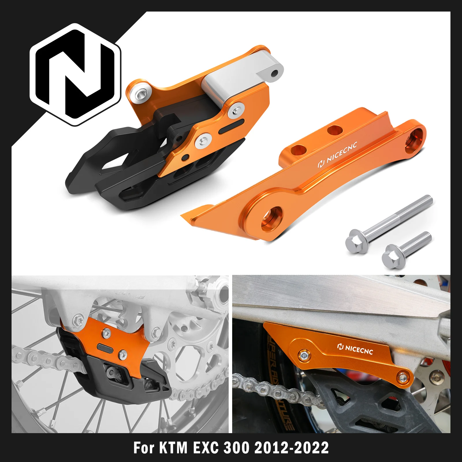 

For KTM EXC 300 2012-2022 Swingarm Guard & Chain Guide Guard EXCF 350 SX 125 SXF 250 SXF 450 XCW 300 XC XCF XCF-W TPI Six Days