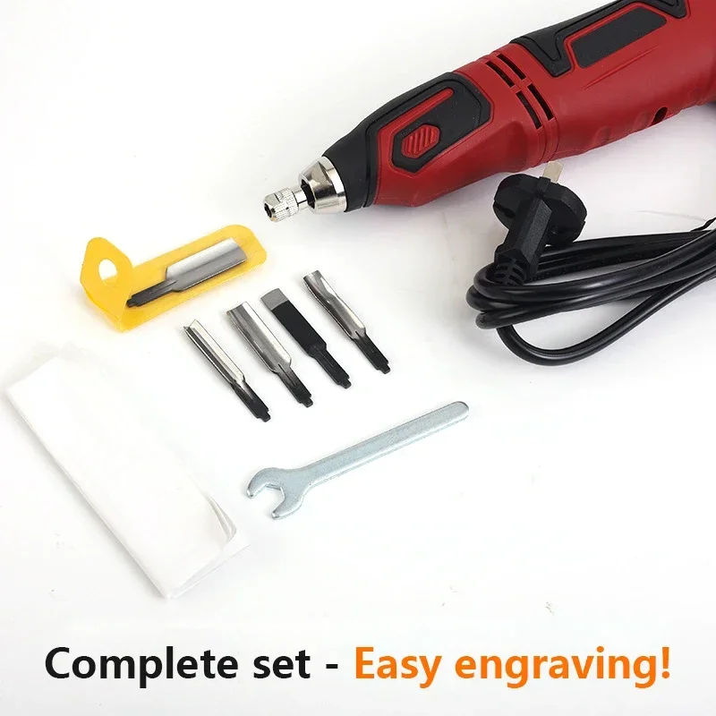 60W Electric Chisel Carpentry Root Carving Knife Tool Woodworking Engraving Machine Set Electric Carving Knife Chisel With Box