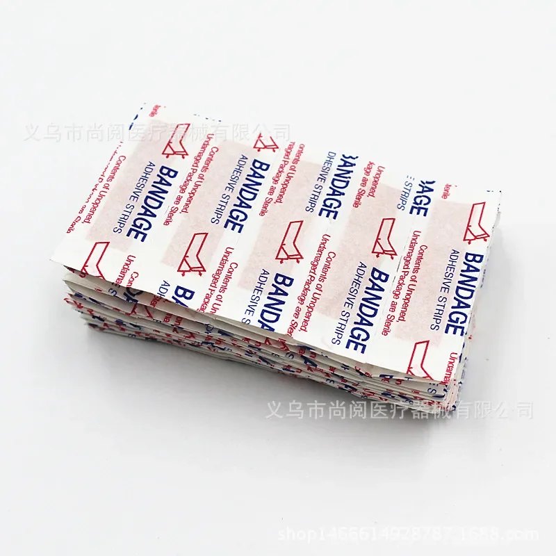 100pcs/set PE Mini Band Aid Small Disposable Wound Plasters 1*4cm Waterproof Skin Patch First Aid Strips Adhesive Bandages