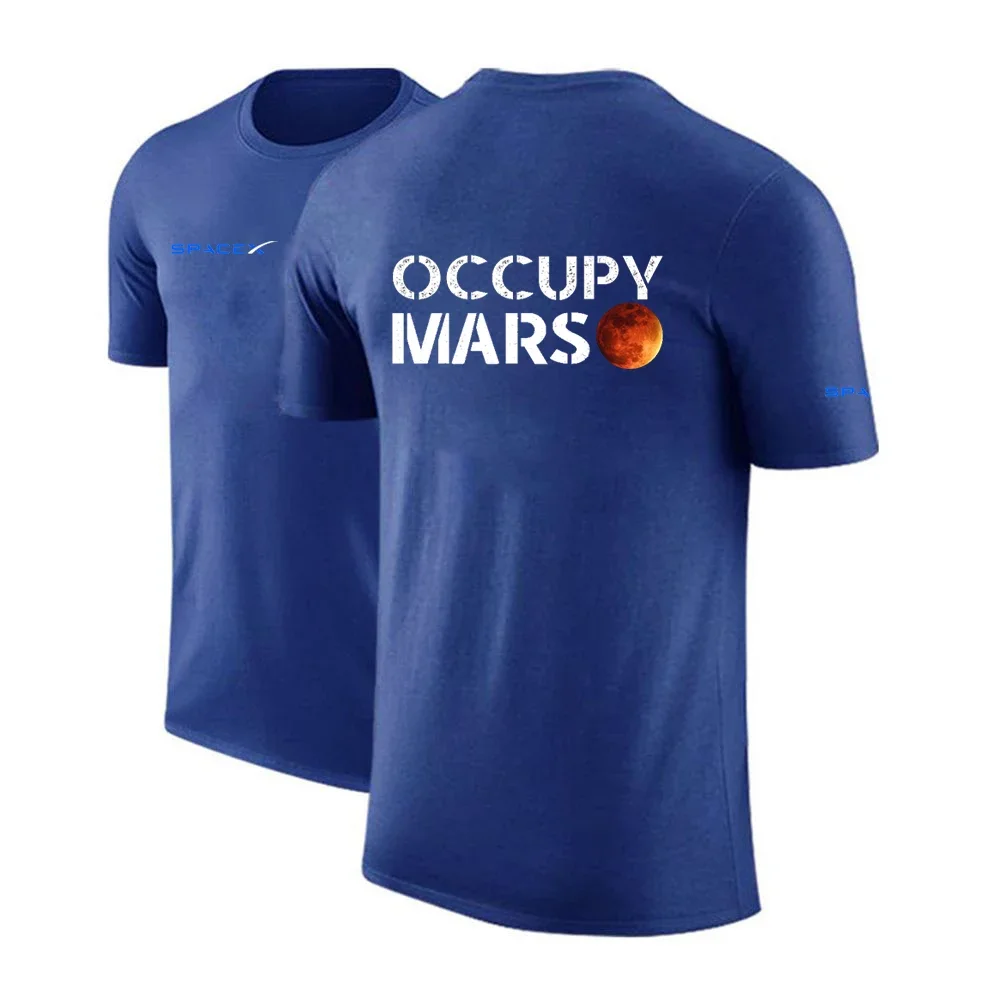 2024  Space X SpaceX Travel Men Quick Dry ordinary Thin Short Sleeve Sport Fitness Running Breathable Comfortable Sportswears