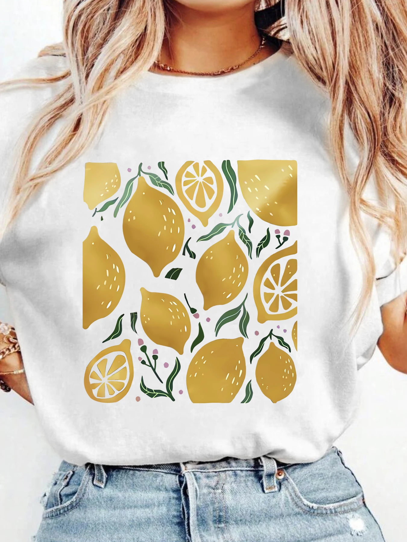 

Женские футболки большого размера, летние свободные повседневные топы с короткими рукавами и круглым вырезом, модные модные футболки