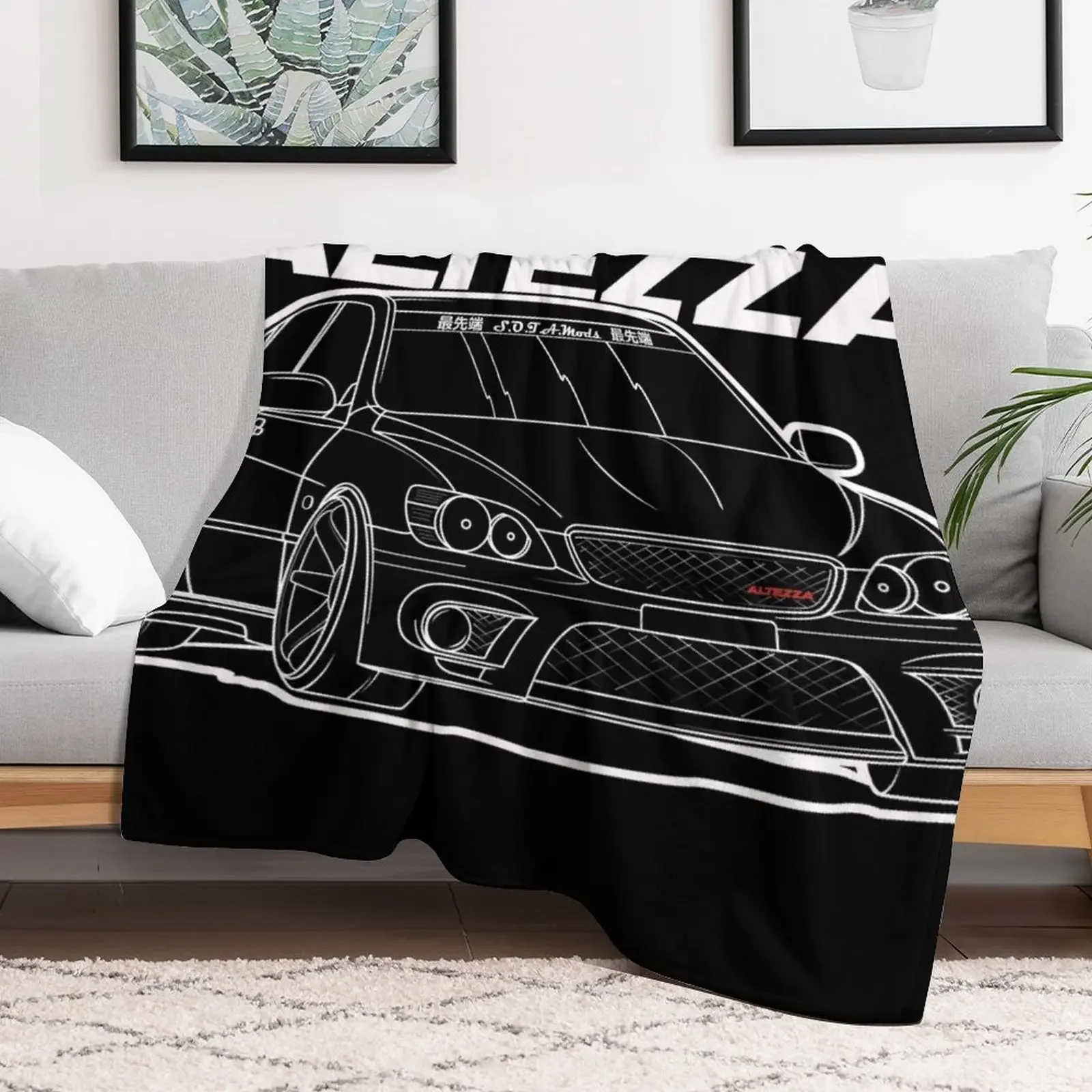 Altezza RS200 Z-Edition Silhouette - Light Logo Throw Blanket Hair Luxury Thicken Blankets