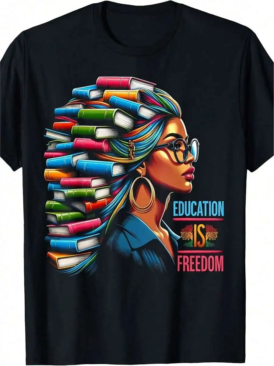 Education Is Freedom Black Teacher Books Black History Month-Shirt