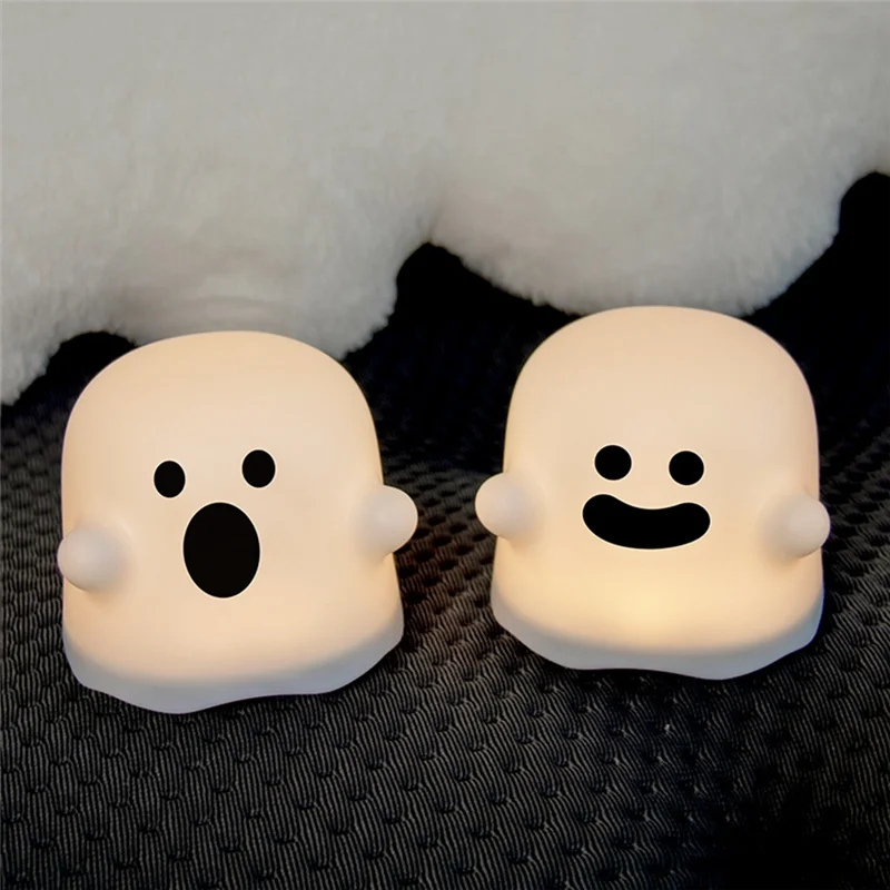 B52C Ghost Halloween Night Light Lamp Decor Night Light For Bedroom, Rechargeable Cute Lamp Kawaii, Nightlights For Cute Gifts A