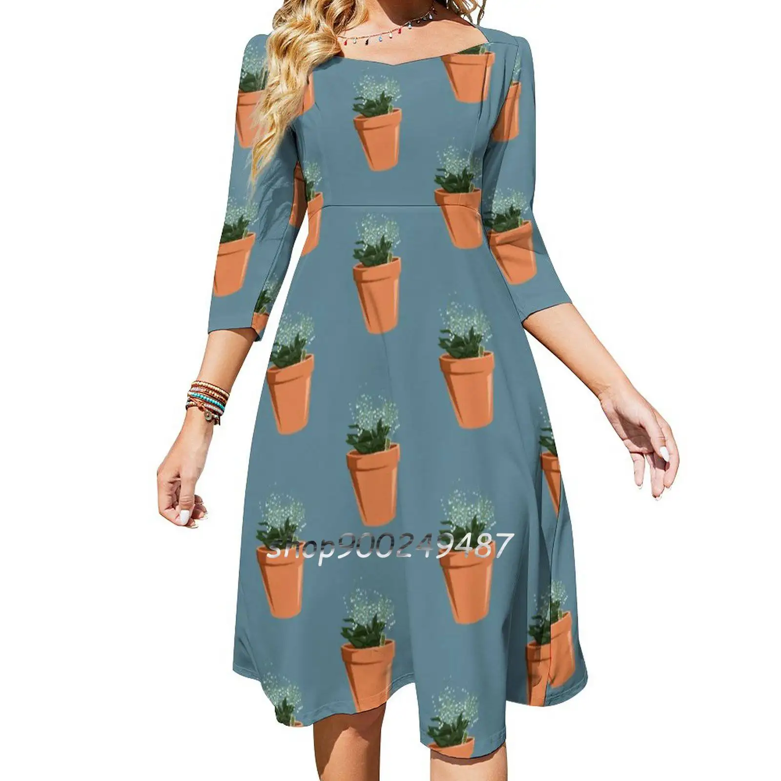 - Lilly Of The Valley Elegant Party Women Dress Slim Multiple Styles Dresses Casual Dresses Lilly Valley Plant Flower Walter