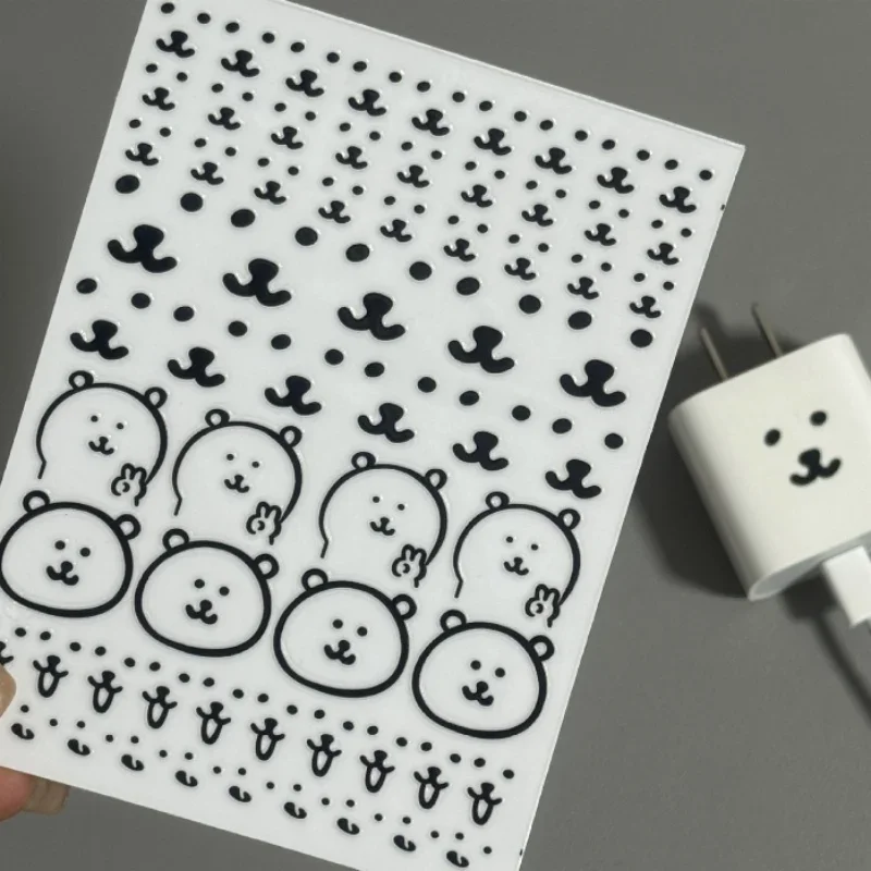 New Popular Joke Bear Water Cup Sticker 1/3/5PCS Cute Cartoon Transfer Sticker Waterproof Scratch-resistant Computer Decoration