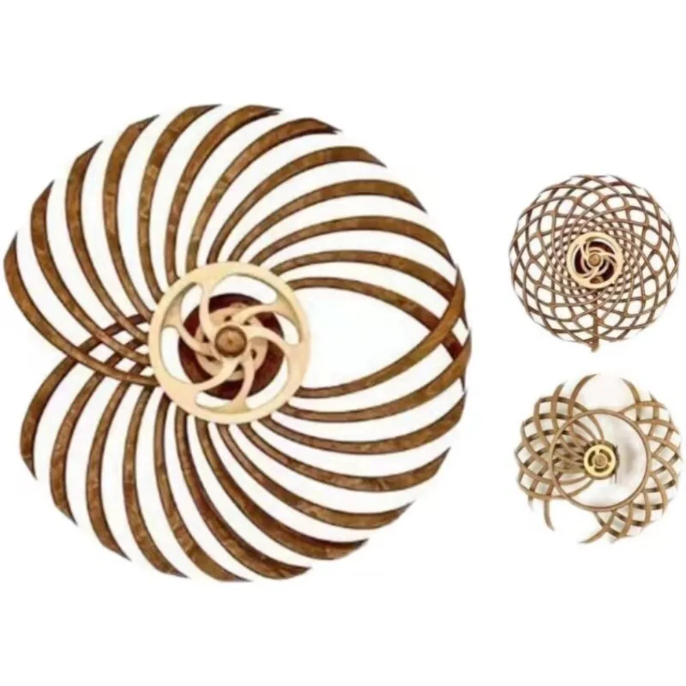3D Rotating Kinetic Sculpture Geometric Pattern Windmill