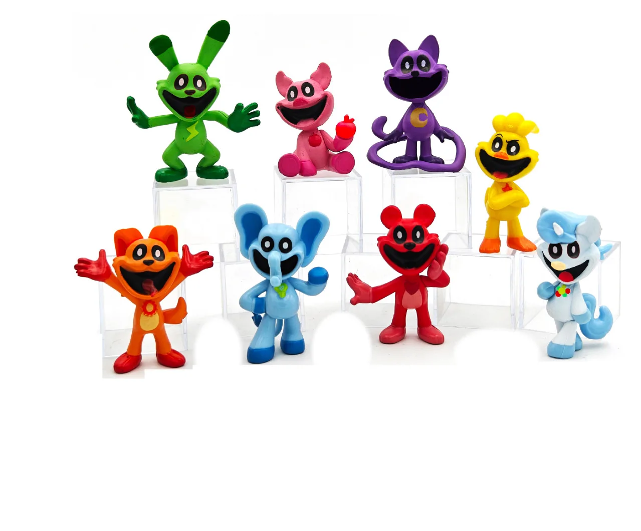 New product horror smiling small animal 8 small toy figurines Smiling animal doll decoration ornaments figurines