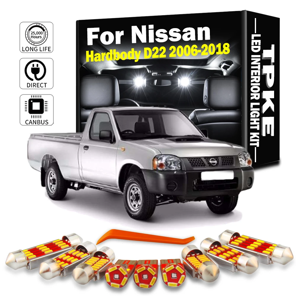 TPKE 8Pcs Canbus LED Interior Map Dome Light Kit For Nissan Hardbody D22 2006-2014 2015 2016 2017 2018 Car Led Lamps Error Free
