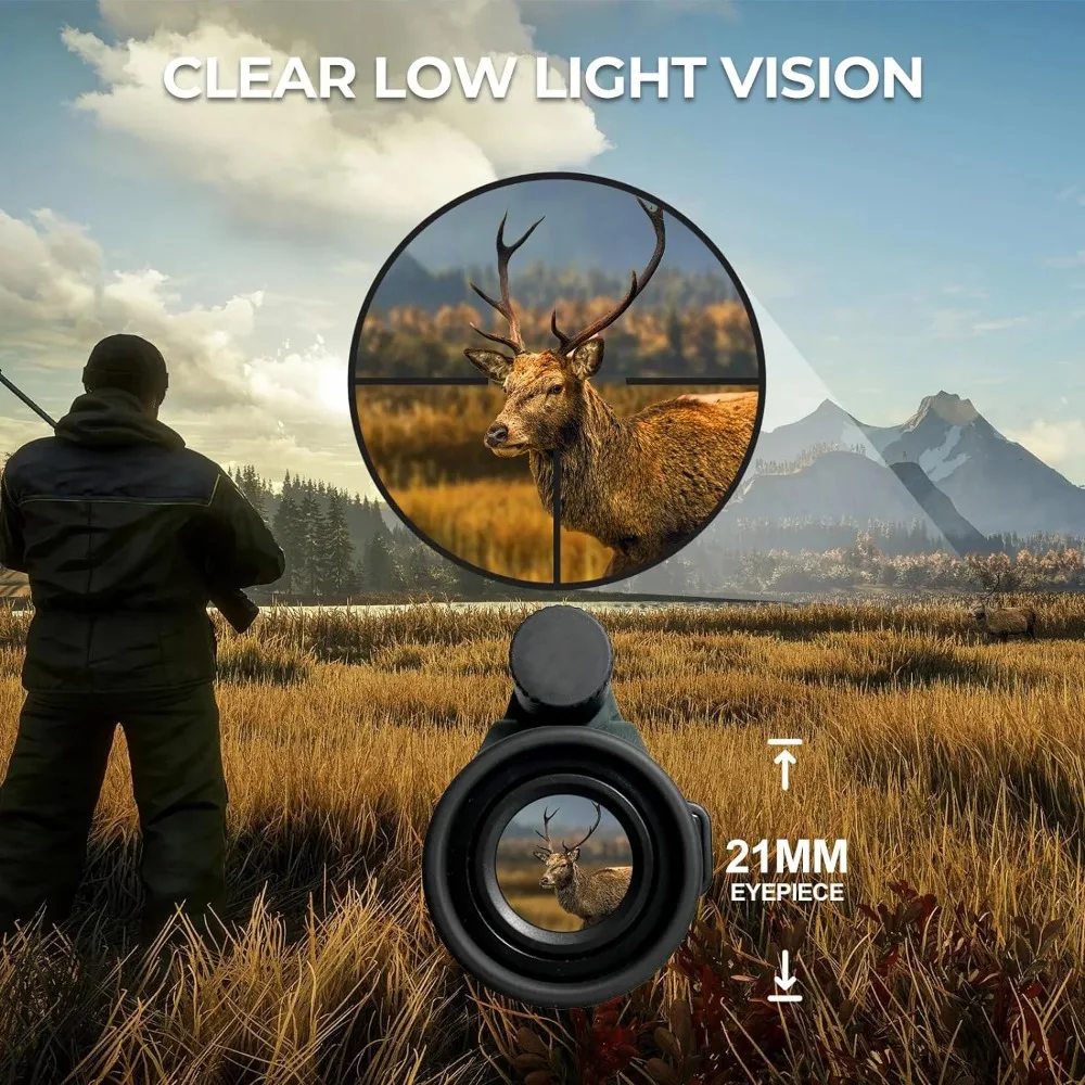 Hunting Binoculars Outdoor Zoom High Power Binoculars Long Range Portable Professional Binoculars Night Vision Monoculars