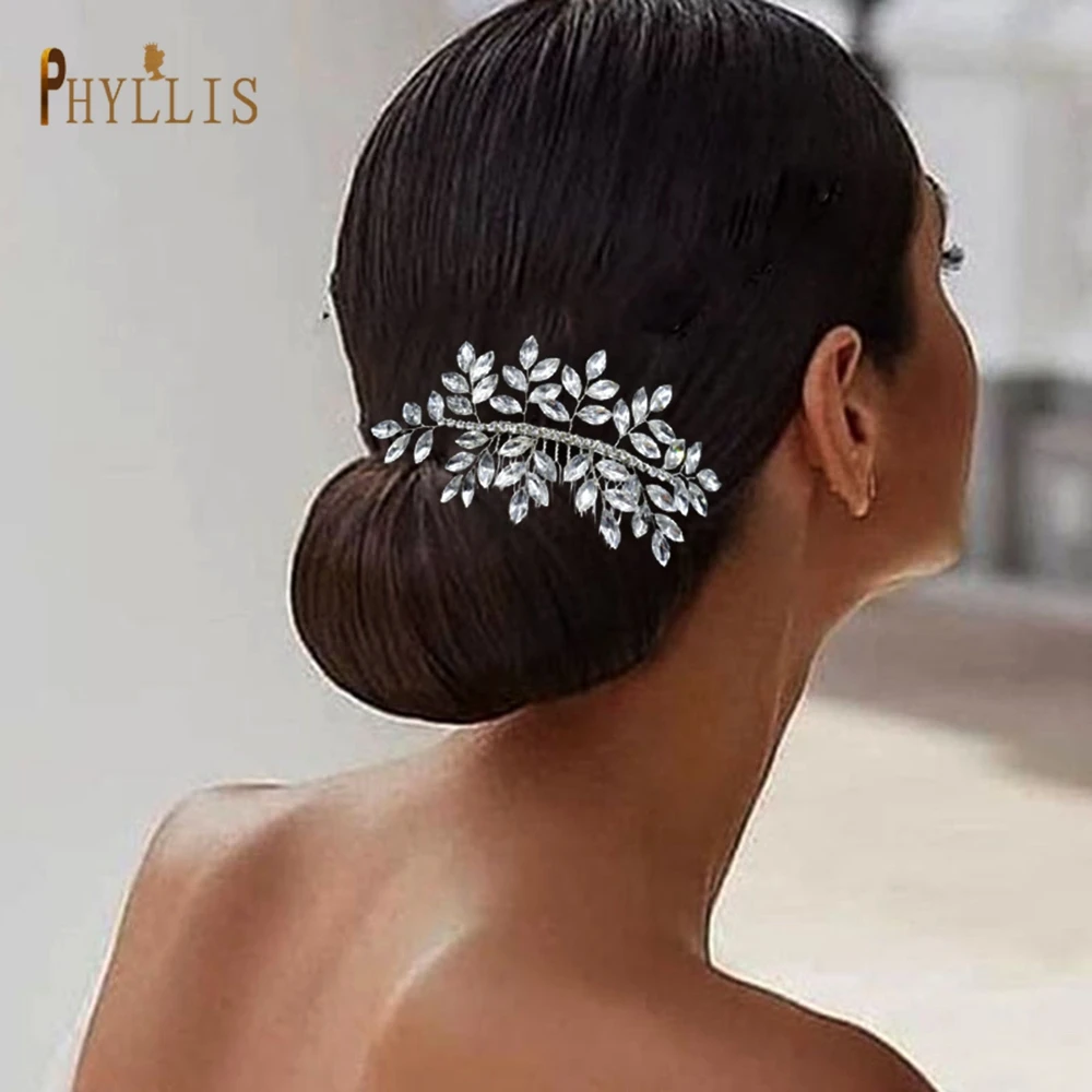 A499 Wedding Hair Accessories Crystal Bride Headpiece Party Jewelry Bridesmaid Hair Combs Gift Handmade Hairpins and Clips