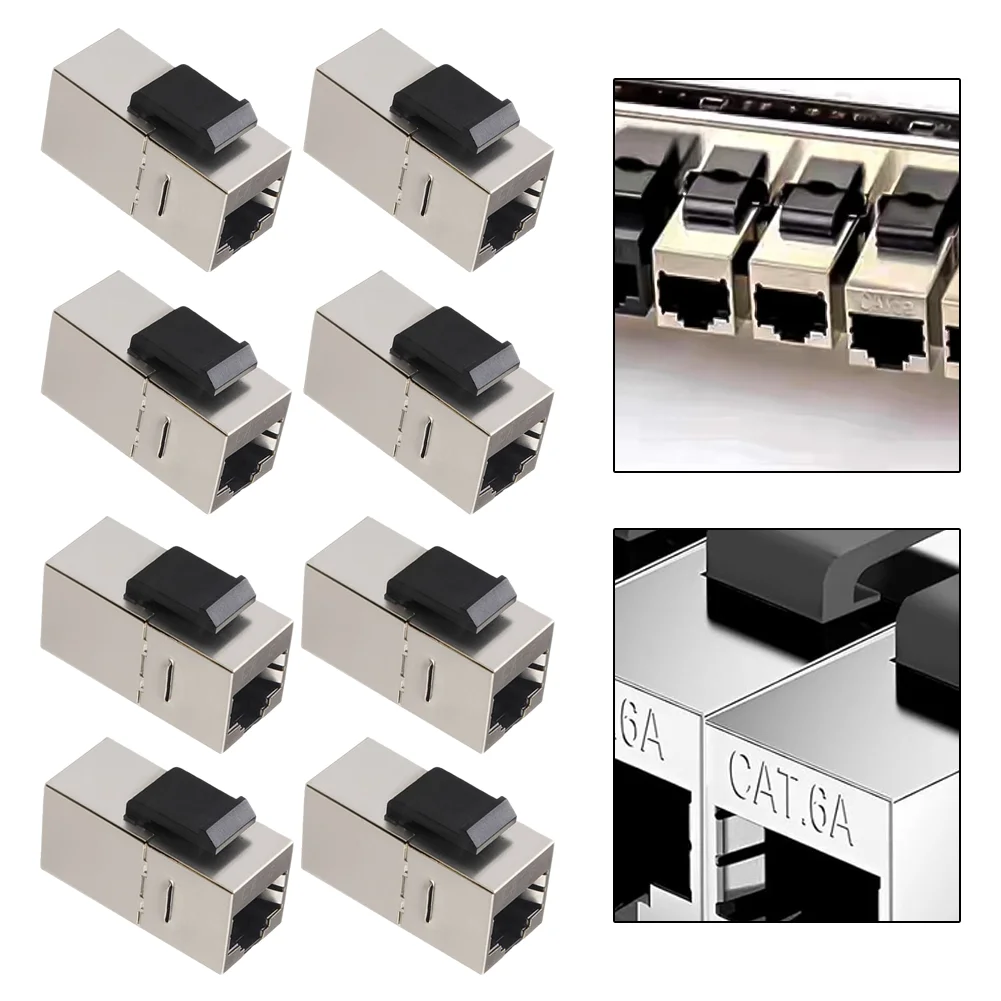 

Комплект из 4 экранирующих модулей CAT6/Cat6A для панельного подключения к сети, корпус из нержавеющей стали, простая установка