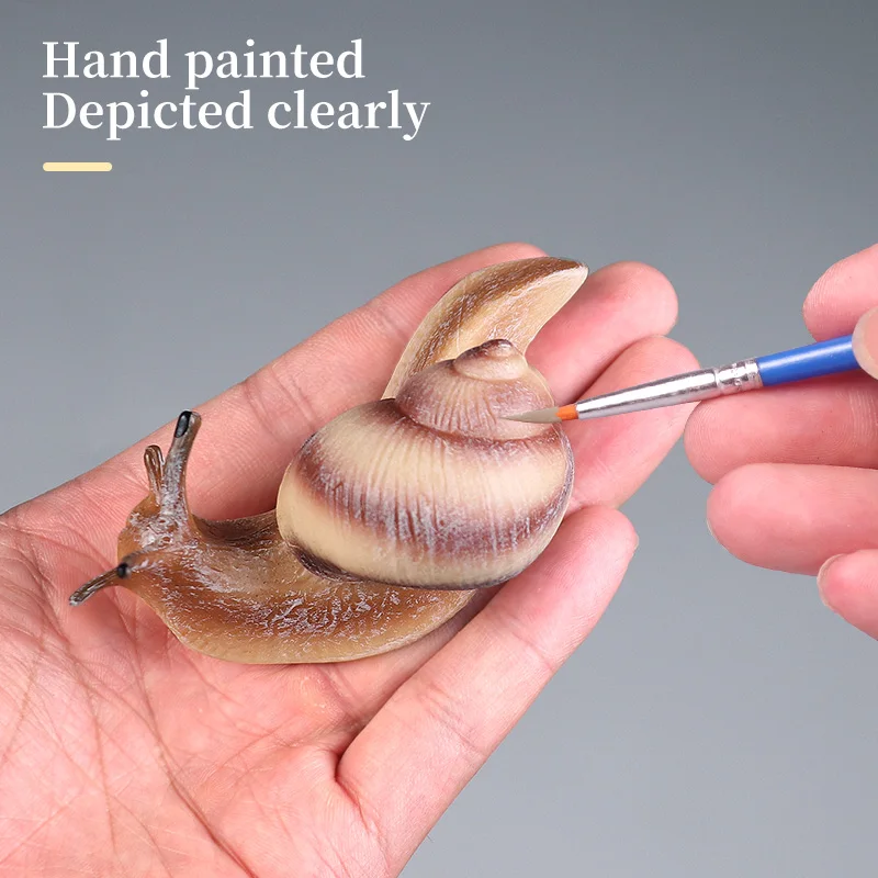 لطيف الحشرات البرية الحيوانات الحلزون نموذج حديقة الديكور البلاستيكية مصغرة ألعاب تعليمية للأطفال #3