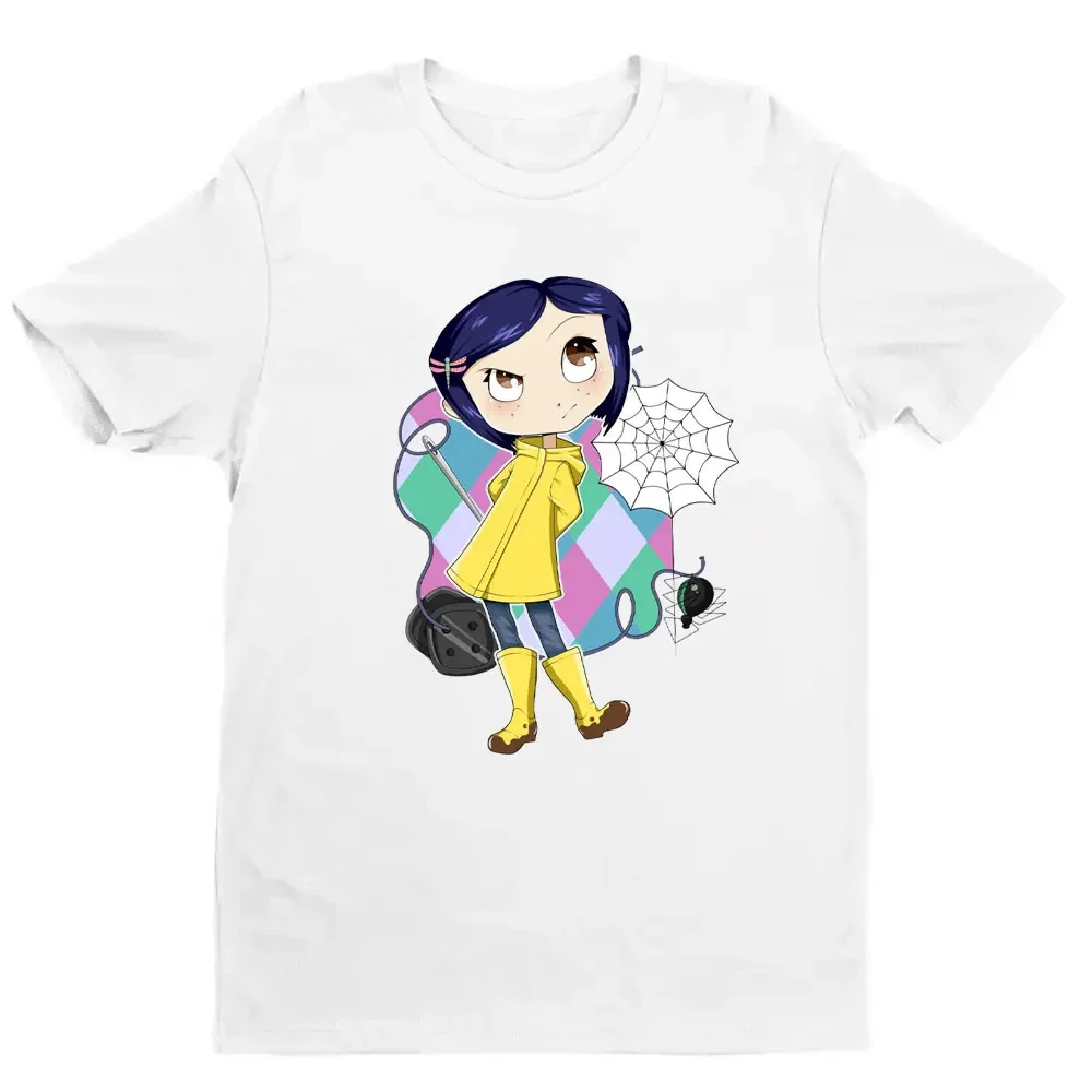 Cartoon Coraline Graphic T-shirt Funny Top  Aesthetic Classic Clothes Vintage Y2k  Street Fashion  women clothing