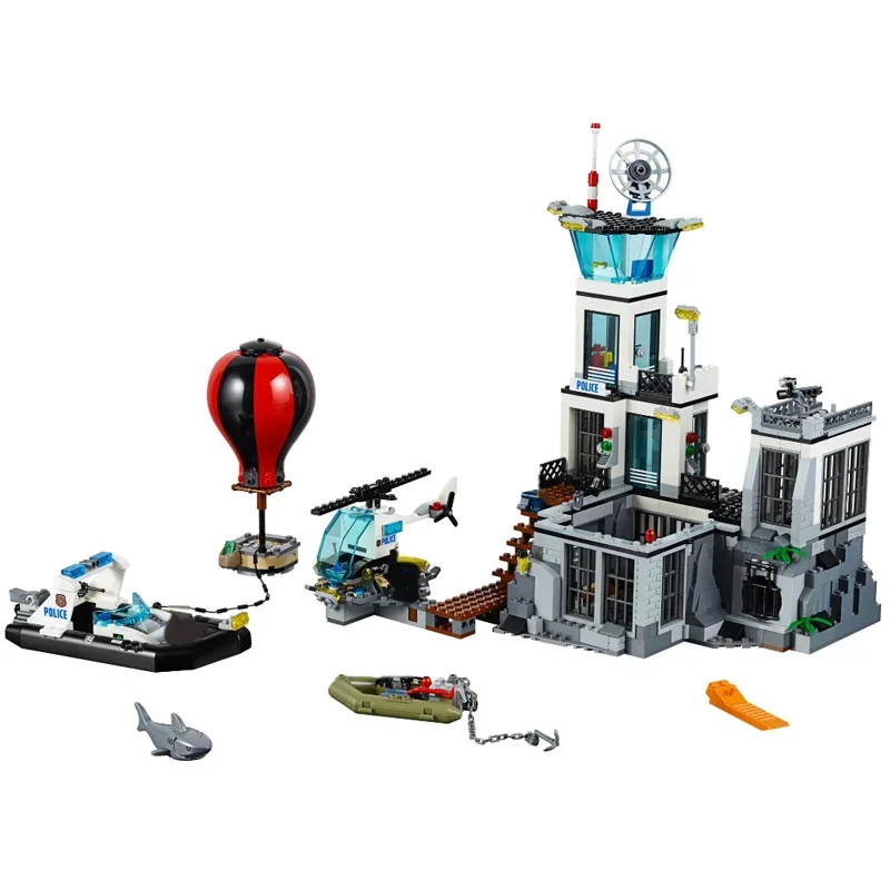 

Городской полицейский участок, морской тюрьмовый остров, побег, строительные блоки 60130, вертолет, фигурка автомобиля, кирпичи, игрушки, подарок для детей, мальчиков и взрослых