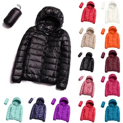 Women's Puffer Coat Winter Hooded 2023 Fashion Glossy Waterproof Loose Thicken Warm Down Cotton Jacket Outwear S-3XL