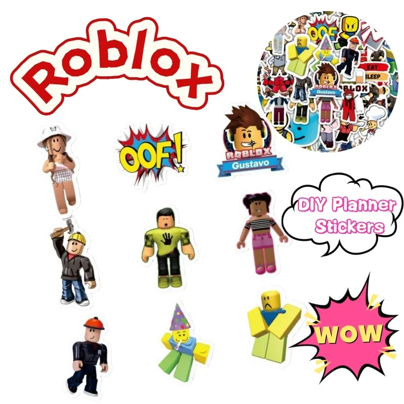 

New Roblox Creative Fun Sticker Animation Cartoon Funny Graffiti Student diy Diary Hand Account Desktop Notebook Birthday Gift