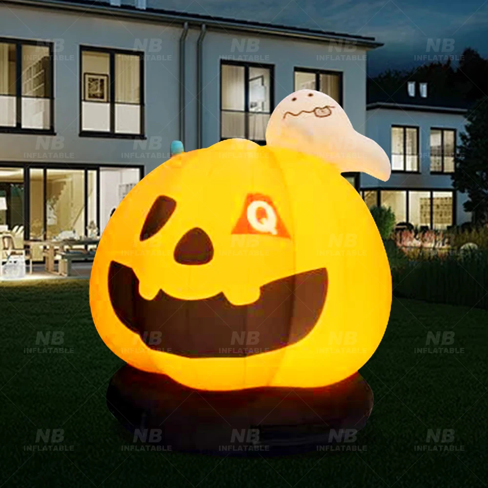 巨大なハロウィーン用インフレータブルパンプキン、高さ約1.8 - Halloween Pumpkin Decor Led のレビューと価格