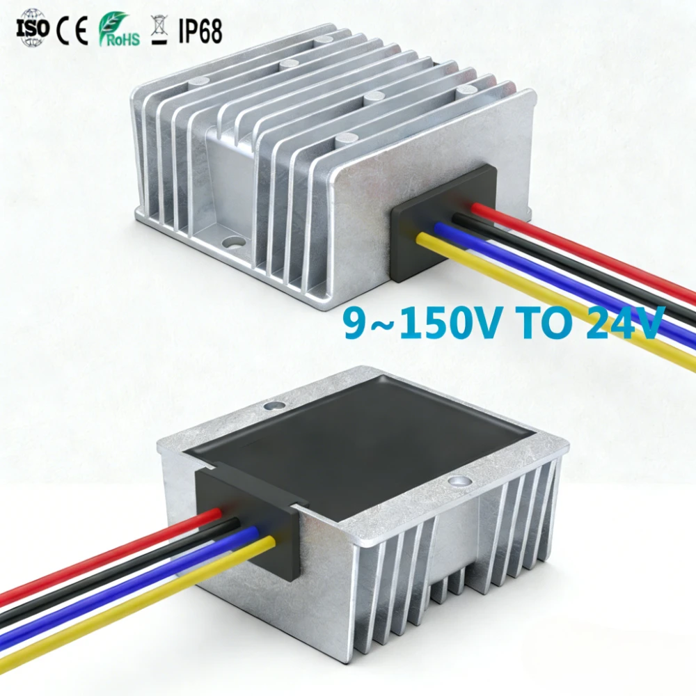 

stabilized isolated power converter 9~150V DC DC Converter 120V108V96V72V60V48V36V24V to 24V Waterproof Dustproof Stable Output