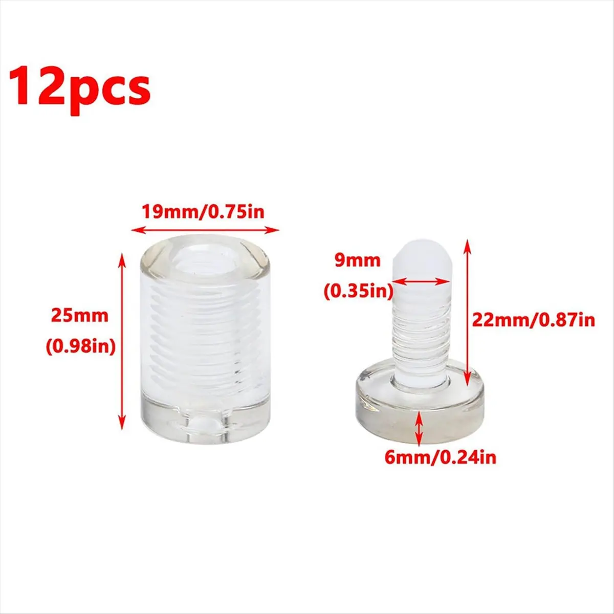 

A24I 12 шт. прозрачные стойки, акриловые стопорные винты 3/4x1 дюйма, монтажное оборудование для настенной вывески, рекламный стопорный гвоздь