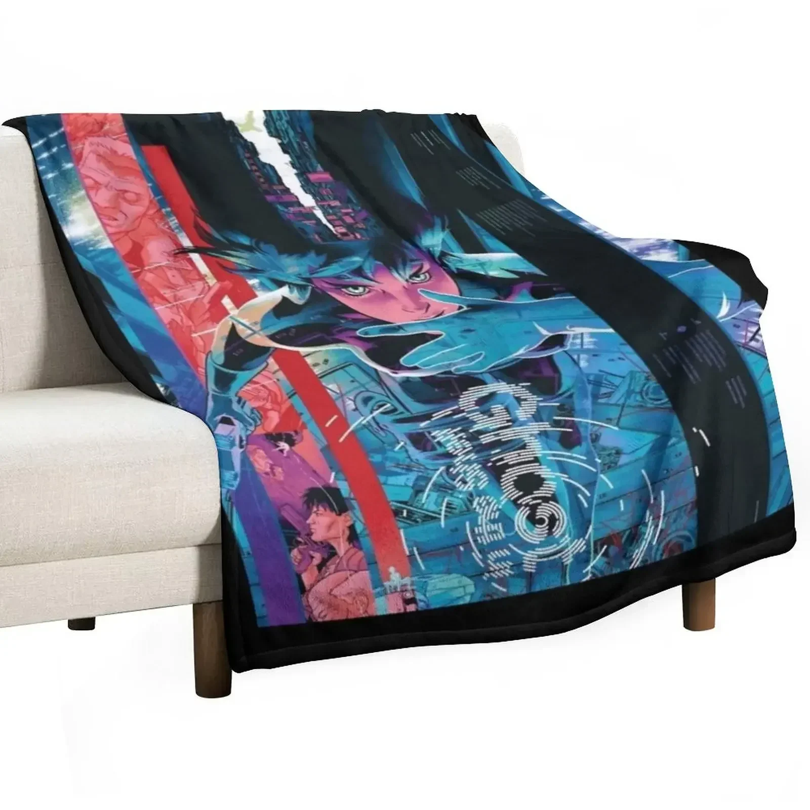 

Ghost in the shell by Emilie42 Throw Blanket Thermal Camping Quilt Blankets