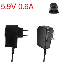 EU/US Wall Plug AC Power Adapter Charger 5417 5418 5685 5751 5757 5759 8385 8374 8377 5.9V 0.6A 2-prong for Braun Shavers