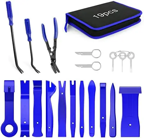 

Nilight 19Pc Car Trim Tool Set w/ Storage Bag - Auto Interior Removal Kit for Panels, Radio, Clips
