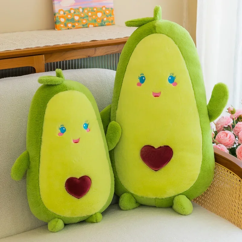 50-100cm kawaii ausgestopfte Frucht grün Riesen Avocado Plüsch tier weiche Puppe großes Schlaf kissen niedliches Geburtstags geschenk für Mädchen Raum dekor