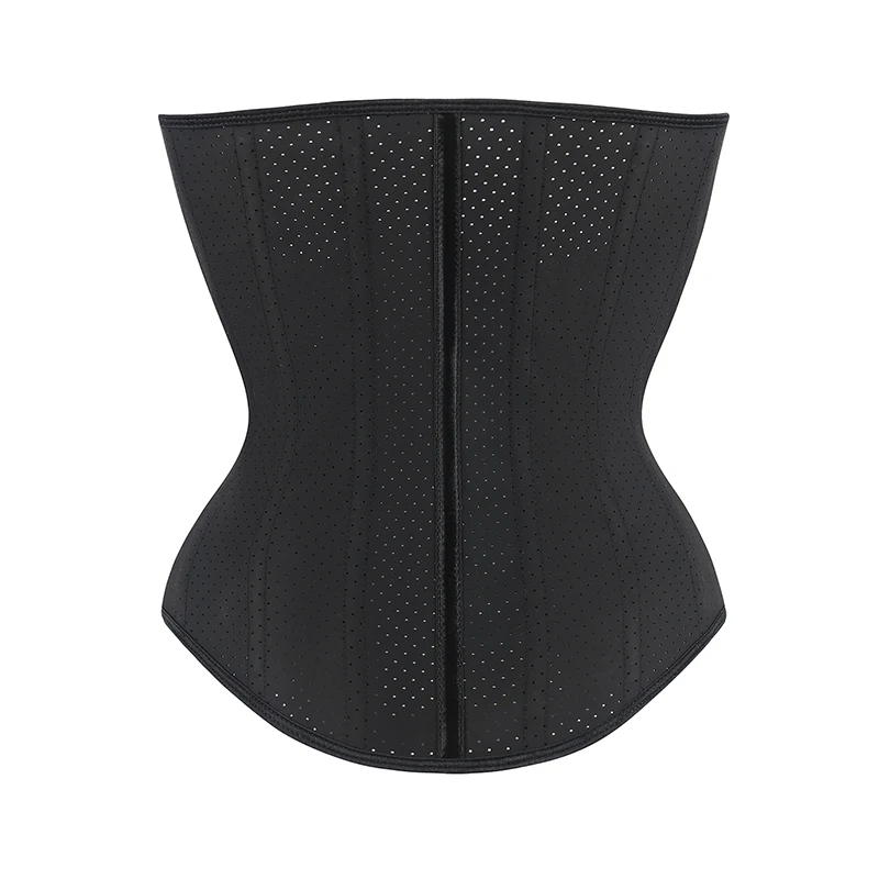 Burvogue U-shaping Waist Trainer Women Corsets Colombian Girdles 17steel Bones Latex Waist Trimmer Slim Hourglass Body Shaper