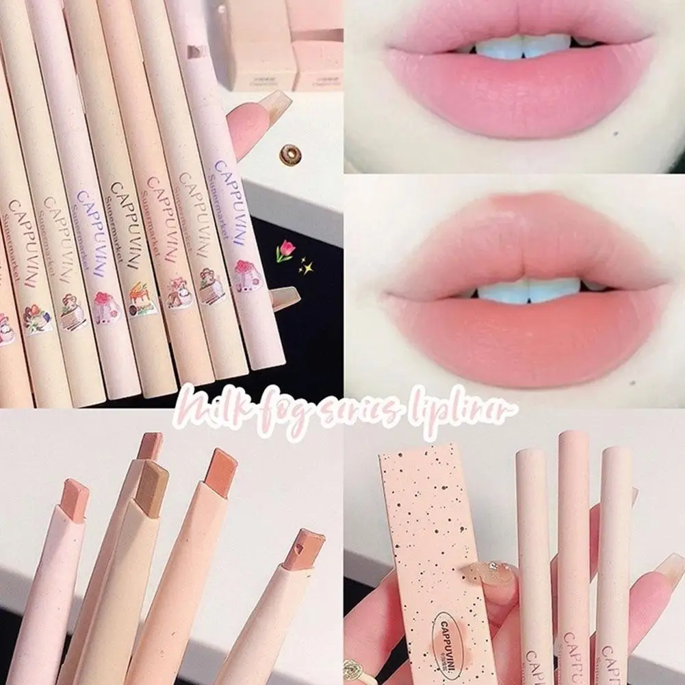 CAPPUVINI Matte Lip Liner Non-stick Cup Lip Liner Waterdicht Langdurig Niet-ontkleurend Hoge kleurweergave