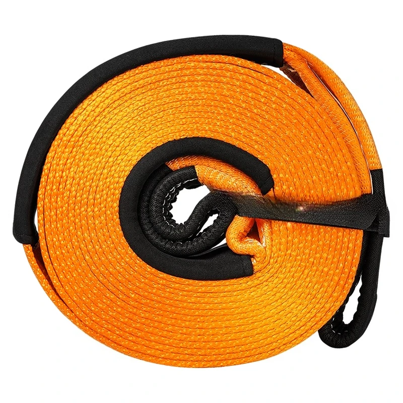Traction elastic trailer rope, thickened nylon pull truck for car rescue and off-road vehicles