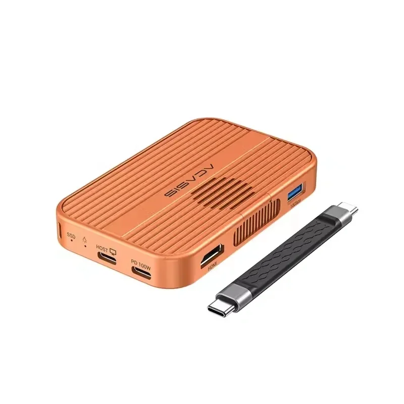 Obudowa Acasis Magnetic M.2 NVMe SSD 10Gbps 6-w-1 USB C Hub z wentylatorem chłodzącym HDMI 4K60HZ SD/TF PD 100W dla iPhone 17 16 — zdjęcie produktu 7