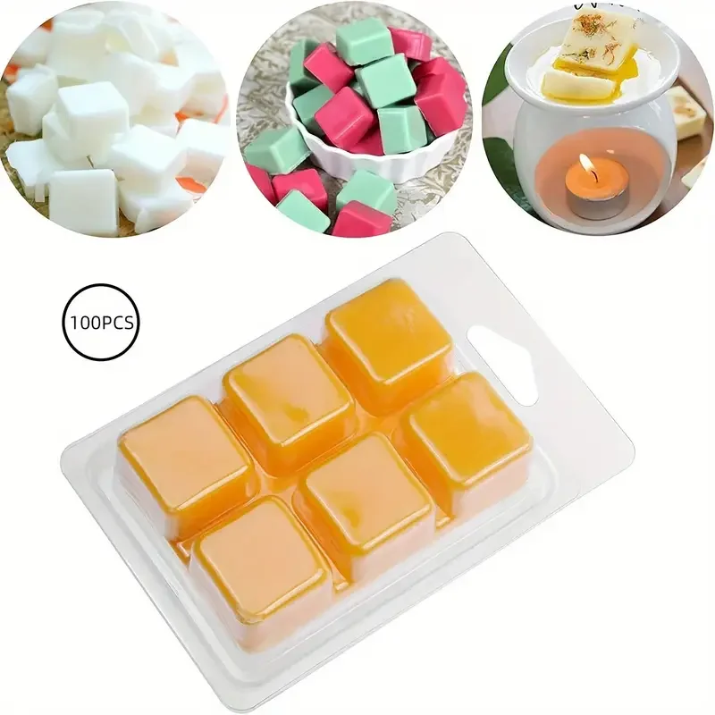 10/20/30 قطعة لتقوم بها بنفسك قوالب صدفي تذوب الشمع صينية مربعة بلاستيكية فارغة لصنع الشموع #4
