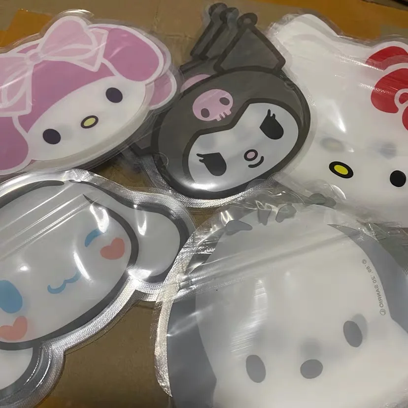 かわいいハローキティ サンリオ 透明ジップロックバッグ アニメ周辺グッズ クロミ 大きな耳の犬 パチャ犬 メロディ ジップロック キャンディ収納