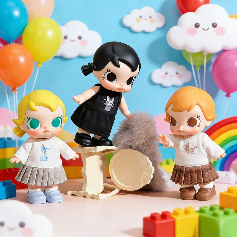 

Подлинная POP MART Baby Molly Winter Fit Check Series Mystery Box Виниловая плюшевая подвеска Guess Bag слепая коробка Орнамент Коллекционная игрушка