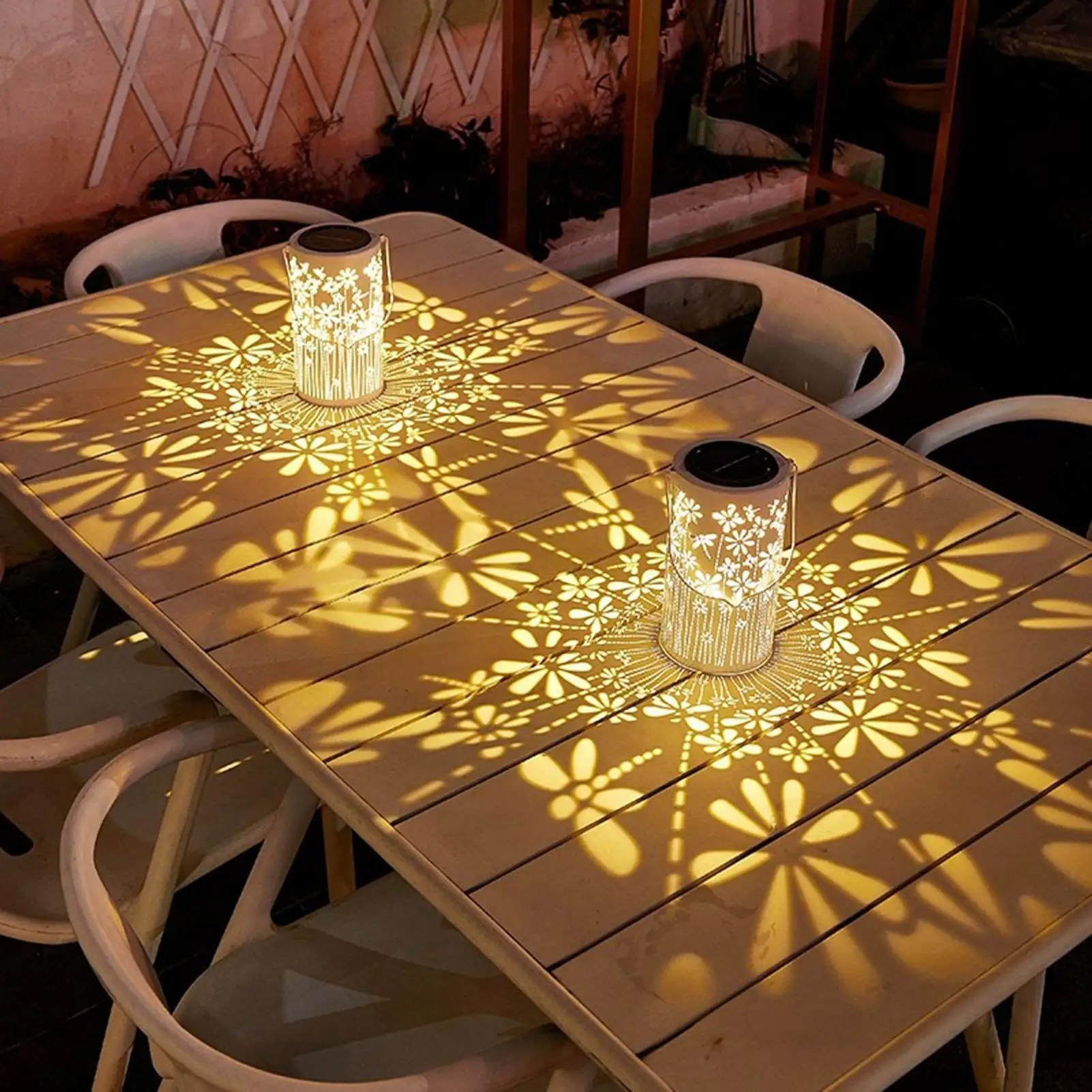 Outdoor Lanterns For Porch Waterproof Flower Lamps Decorations Solar Lights Outdoor Pathway For Yard Outside Path Landscape - view 4