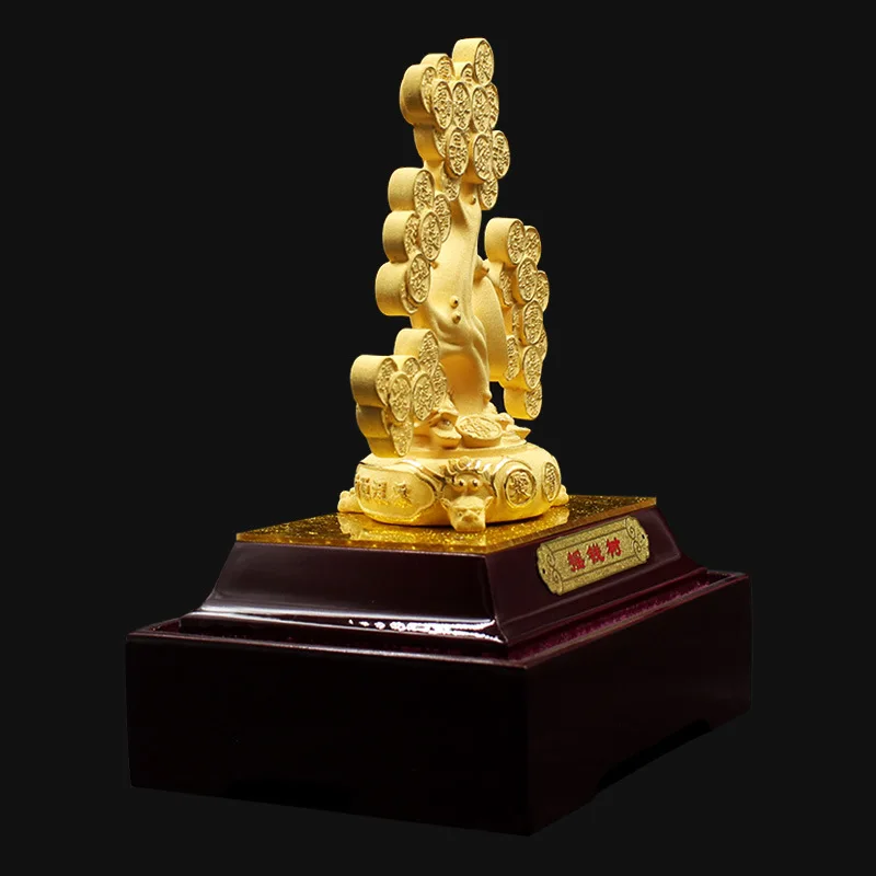 PYJ velvet sand gold-plated fortune tree handicrafts home decoration furnishings-2pcs